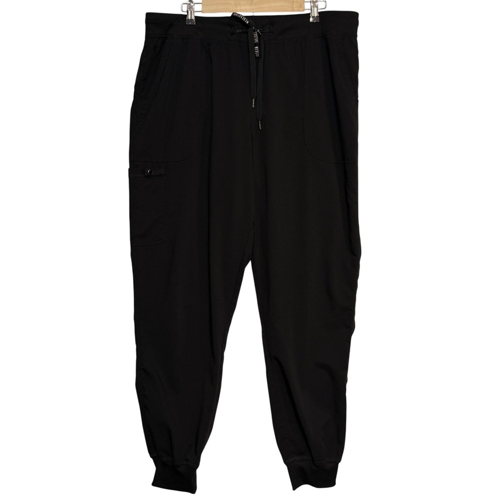 Med Couture Black Scrub High Rise Jogger/Track Pants XL Tall EUC